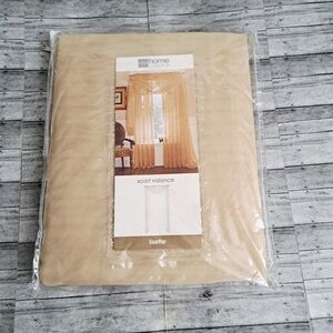 J C Penney Home Collection LISETTE Cream Linen Scarf Valance